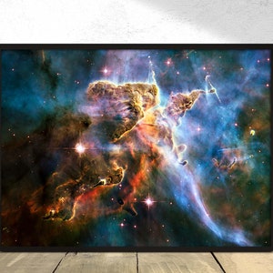 Nebula - NASA Telescope I Space Print, Space Travel Art, Stars and Galaxy Art Dec, NASA Poster, Astronomy Gift, Exoplanet Posters, Space Dec