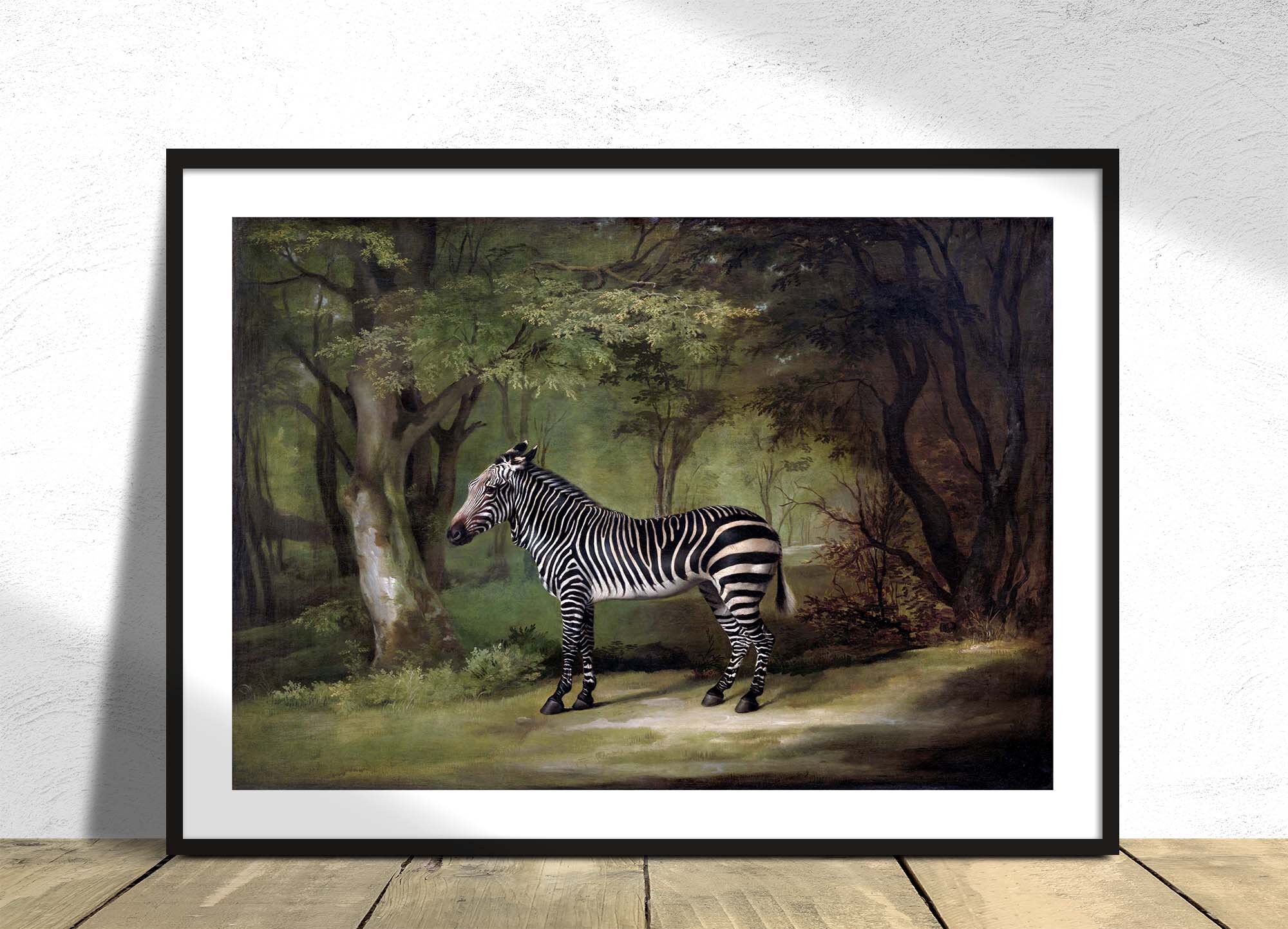 Zebra - George Stubbs | Vintage Poster, Wall Art, Zebra Picture, Nature, Forest, Animal, English Painter, 18th Century, Romantic, Decoration