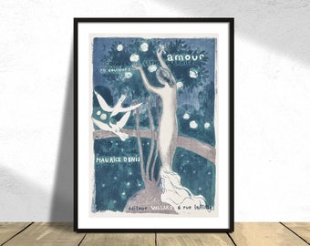 Love Cover - Maurice Denis | Vintage Print, Poster Reproduction, Old Illustration, Postimpressionism, French Art, Portrait Woman, Gift Idea