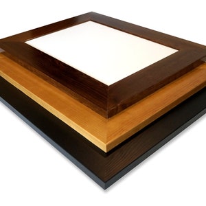 Solid Heavy Thick Wood Frame for Poster, Print, Photography. 3 colors: Oak, Black, Walnut. Frames any size 11x14 18x24 24x36 15x21 30x40