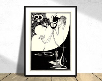 The climax - Aubrey Beardsley I  British Art, Gift Idea, Vintage Poster, Wall Dec, Famous art print