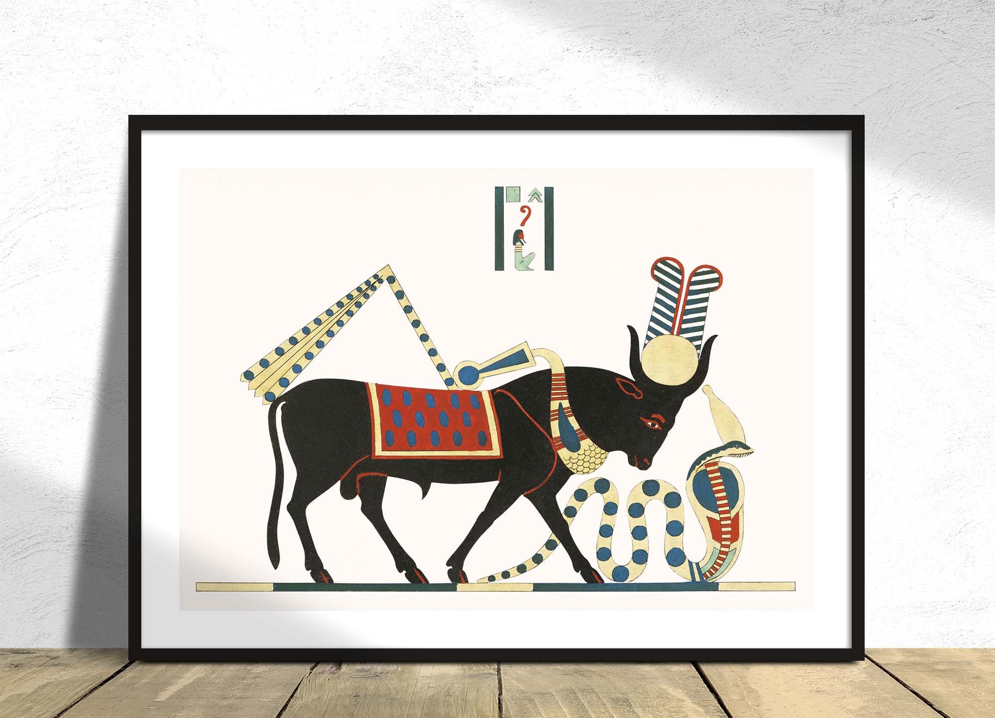 Apis illustration from Pantheon Egyptien - Leon Jean Joseph Dubois | Vintage Decor, Poster Reproduction, Old Illustration, Fine Art Print A1