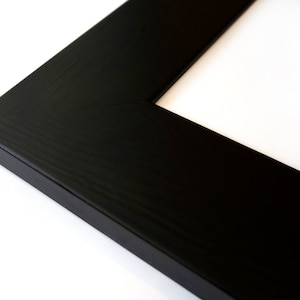Black Wooden Solid Heavy Frame for print, photo, poster. Oak, Black and Walnut wood color. Frames in custom sizes! 11x17 12x18 10x15 15x21