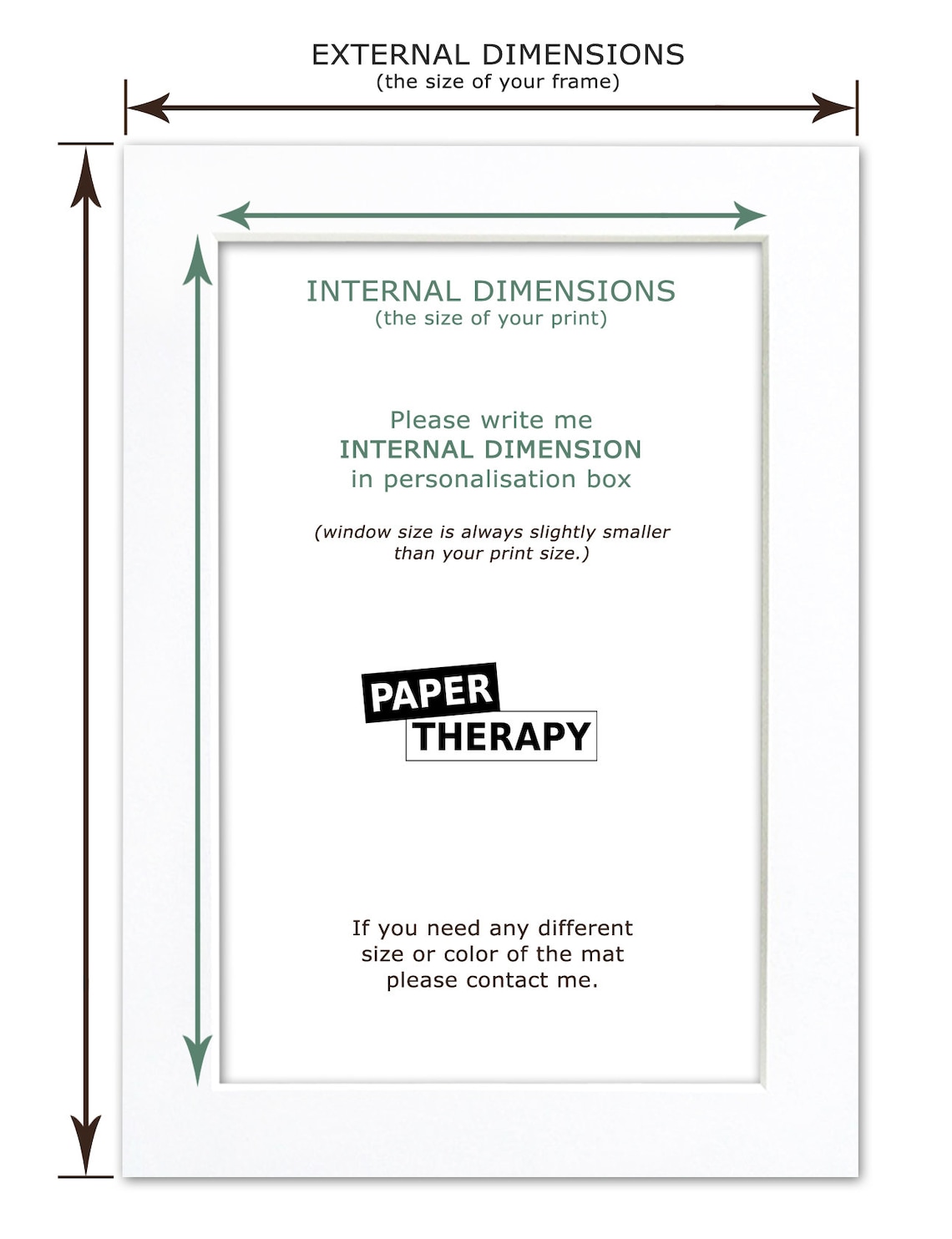 Custom Size Mat Board for Frame / Picture Mount Black Matte Etsy