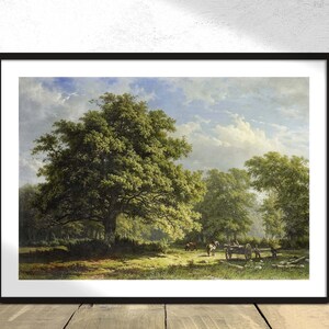 Blick in den Bentheimer Wald - Georg Andries Roth | Botanischer Druck, Vintage Kunst, Poster Reproduktion, Retro Geschenk, Landschaft Dez, klassisch