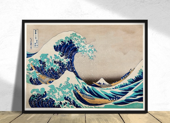 Katsushika Hokusai - La grande onda di Kanagawa fino a 70x100 - Ukiyo-e