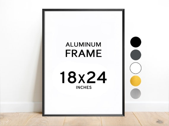 Cadre en aluminium 18x24 / Couleurs: Noir, Blanc, Graphite, Argent