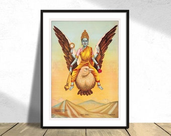 Bogini Sarasvati | Plakat hinduistyczny, Plakat hinduskiej bogini, Plakat buddyjski, Sztuka ścienna zen, Reprodukcja Dec, Pomysł na prezent, Medytacja, Vintage