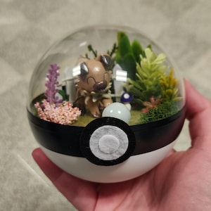 PokePal | Rockruff 4&quot; Poké Ball Terrarium