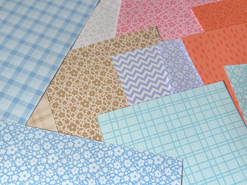 Tiny Flowers Journal Paper Pack | 24 unique sheets of 120gsm A5 paper | Cute Scrapbook Paper image 3