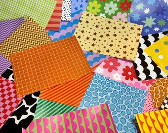 Crafty Girl Basics Journal Paper Pack | 30 unique sheets of 100gsm A5 paper | Bold background paper | Scrapbook ephemera and penpal supplies