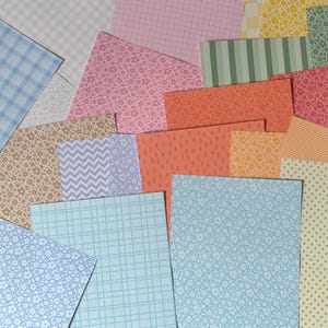 Tiny Flowers Journal Paper Pack | 24 unique sheets of 120gsm A5 paper | Cute Scrapbook Paper