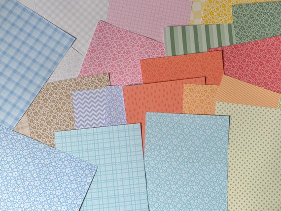 Tiny Flowers Journal Paper Pack | 24 unique sheets of 120gsm A5 paper | Cute Scrapbook Paper