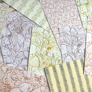 Mushroom Sketchbook Scrapbook Paper Pack | 12 unique sheets of 120gsm A5 paper | Junk Journal Supplies | Hand Drawn Autumn Woodland Paper