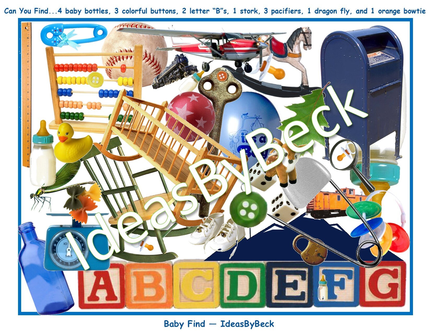 Baby Find Baby Shower Game Baby Boy Blue New Baby Etsy