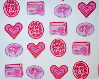Cute Valentines Love Stickers Vinyl Music Mitski Hozier Harry Styles Lorde Indie Music Kiss Heart Vintage 70s Retro Laptop Phone Waterproof