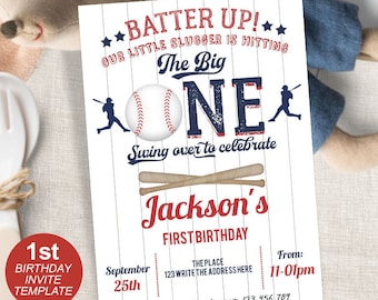 1st birthday invitations boy etsy