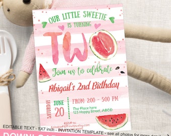 watermelon invites etsy
