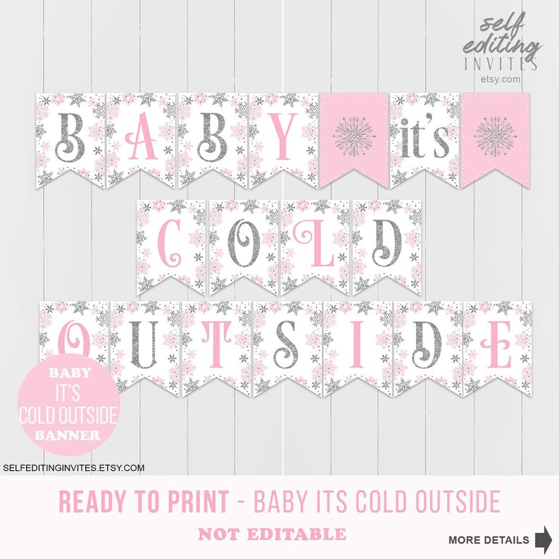 Winter Onederland Decorations Pink And Silver Winter Etsy