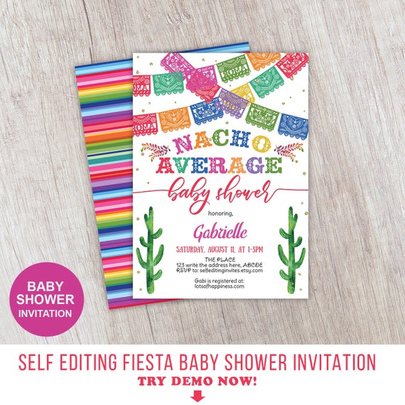 cinco de mayo baby shower invitations