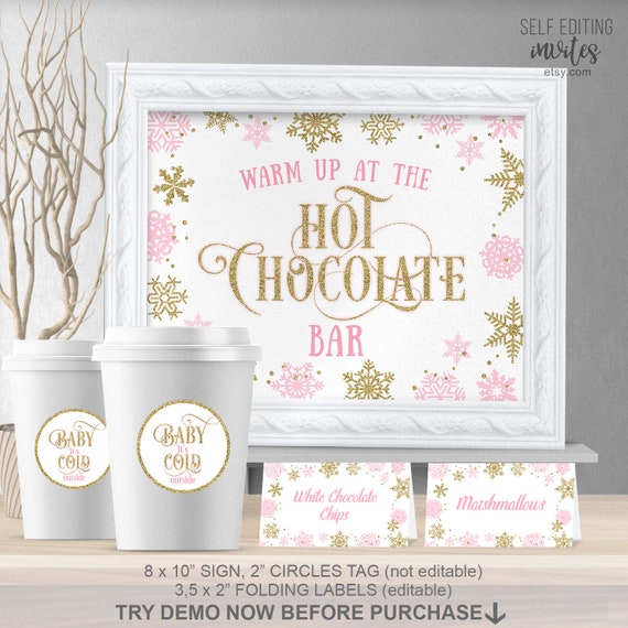 pink winter baby shower