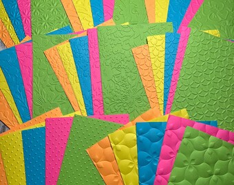 Embossed Paper, Embossed Cardstock, Junk Journal Paper, 40 Count Embossed Paper