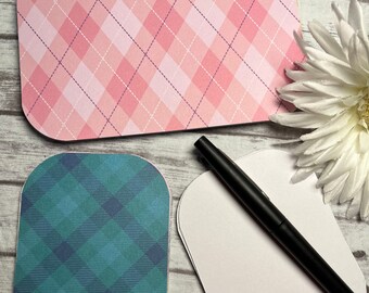 Plaids Journal Cards 4x6 or 3x4, Set of 29 Journal Cards, Scrapbooking, Journaling