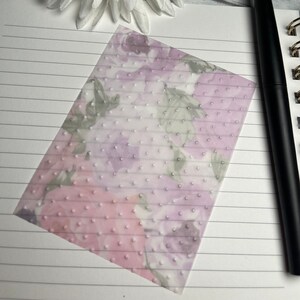 Embossed Vellum, Junk Journal Paper, 6 Count Embossed Paper