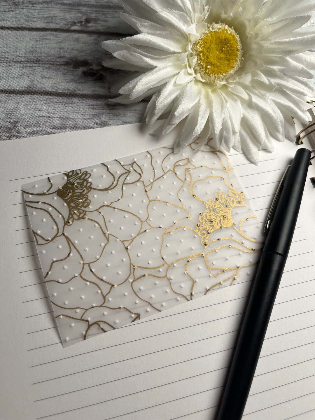 Embossed Vellum Junk Journal Paper 6 Count Embossed Paper Etsy