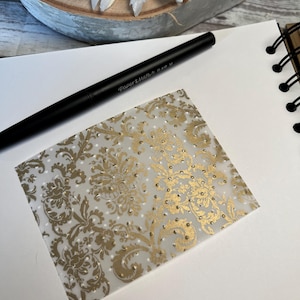 Embossed Vellum, Junk Journal Paper, 6 Count Embossed Paper