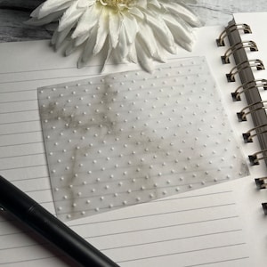 Embossed Vellum, Junk Journal Paper, 6 Count Embossed Paper