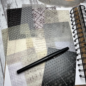 Embossed Vellum, Junk Journal Paper, 10 Count Embossed Paper