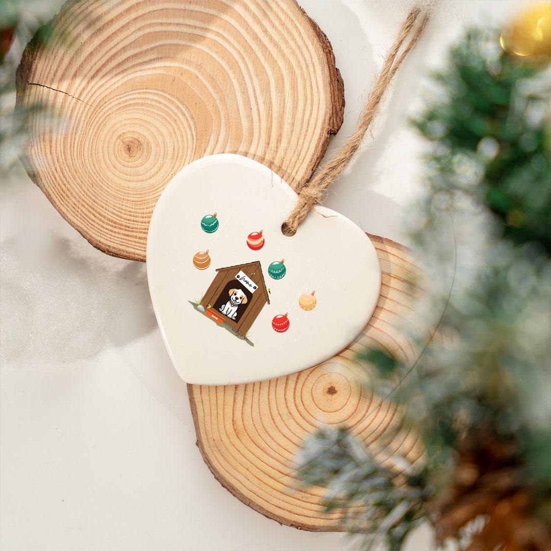 Dog House Ornament 2023 Loved Dog Ornament Custom Initial Etsy