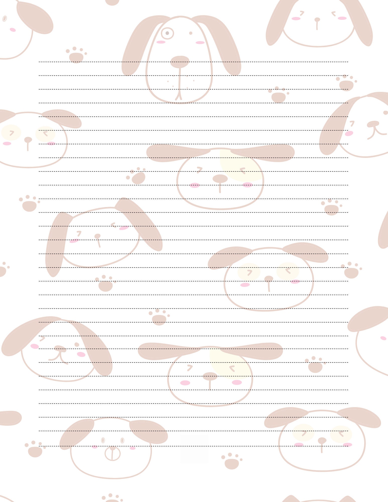 Dog Stationery Bundle downloadable Etsy