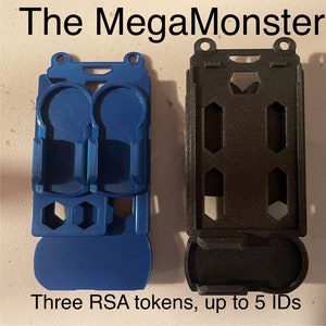 Nouveauté 2024. MegaMonster - 4-5 badges et porte-jeton d'identification triple RSA
