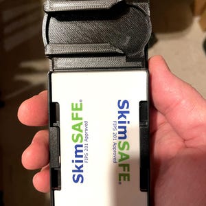 Custom SkimSafe 3D Printed Token Holder and TRIPLE ID holder - up to 3 RFID Shielded badges