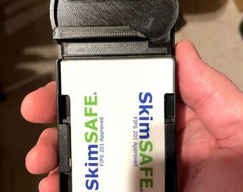 Custom SkimSafe 3D Printed Token Holder and TRIPLE ID holder - up to 3 RFID Shielded badges
