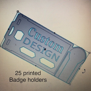 25 qty CUSTOM RSA ID token badge holder