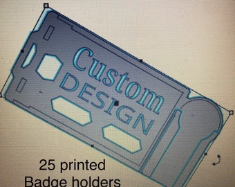 25 qty CUSTOM RSA ID token badge holder