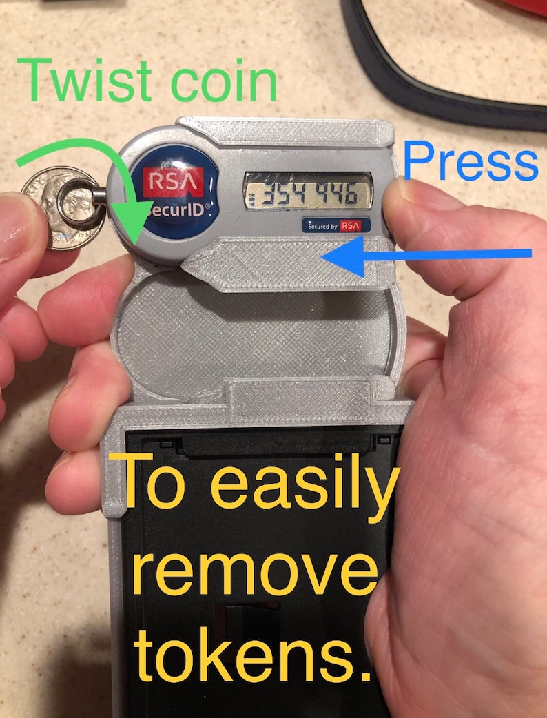 3D Printed RSA Id Token Holder and TRIPLE ID holder up to 3 Etsy