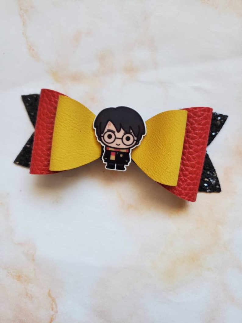 Harry Potter inspired bow harry potter characters faux leather bow