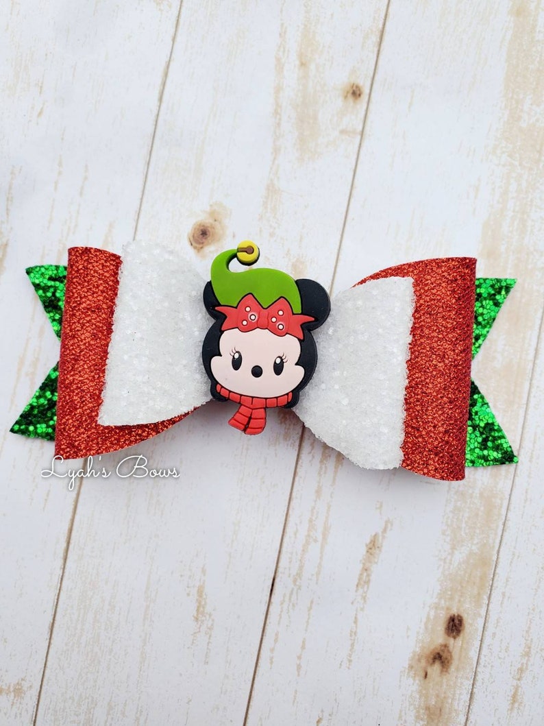 Christmas bows disney inspired christmas bows faux leather christmas bows