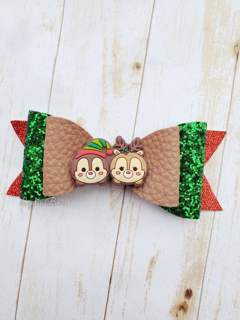 Christmas bows disney inspired christmas bows faux leather christmas bows