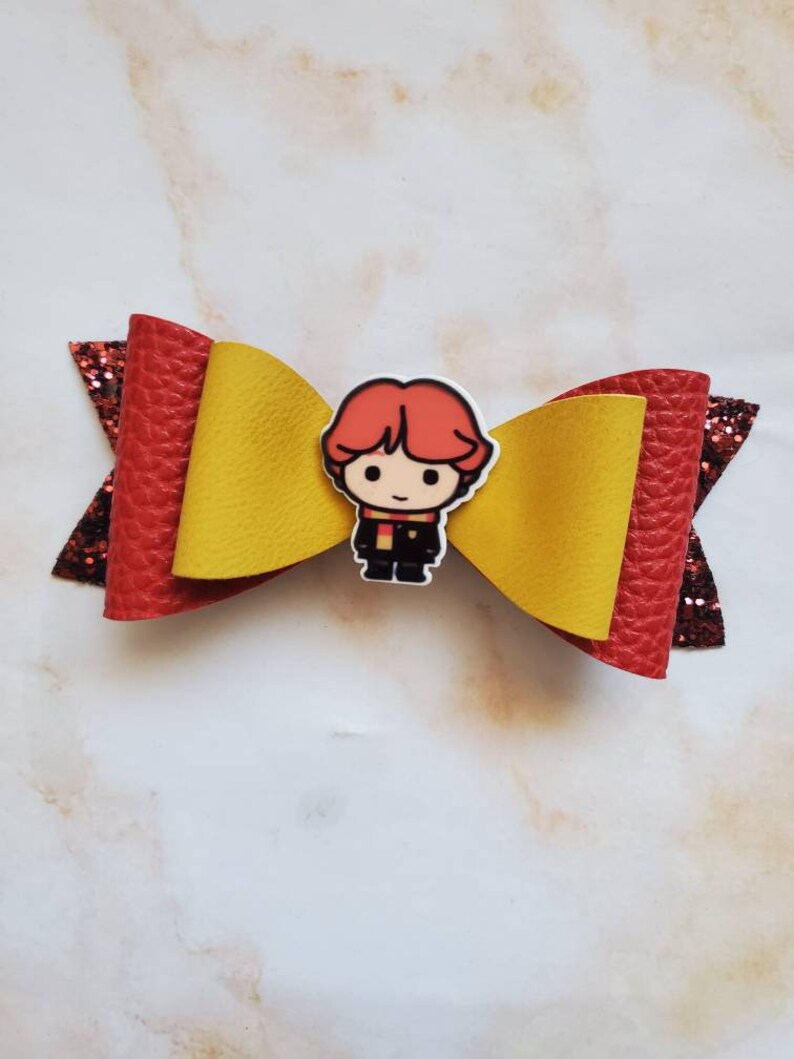 Harry Potter inspired bow harry potter characters faux leather bow