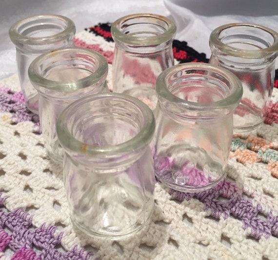 Vintage Creamers Mini glass creamer jars Etsy