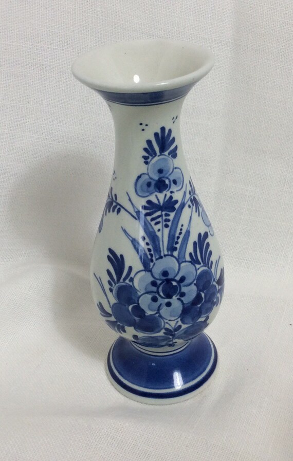vintage delft mini vase 4 12 tall 1964