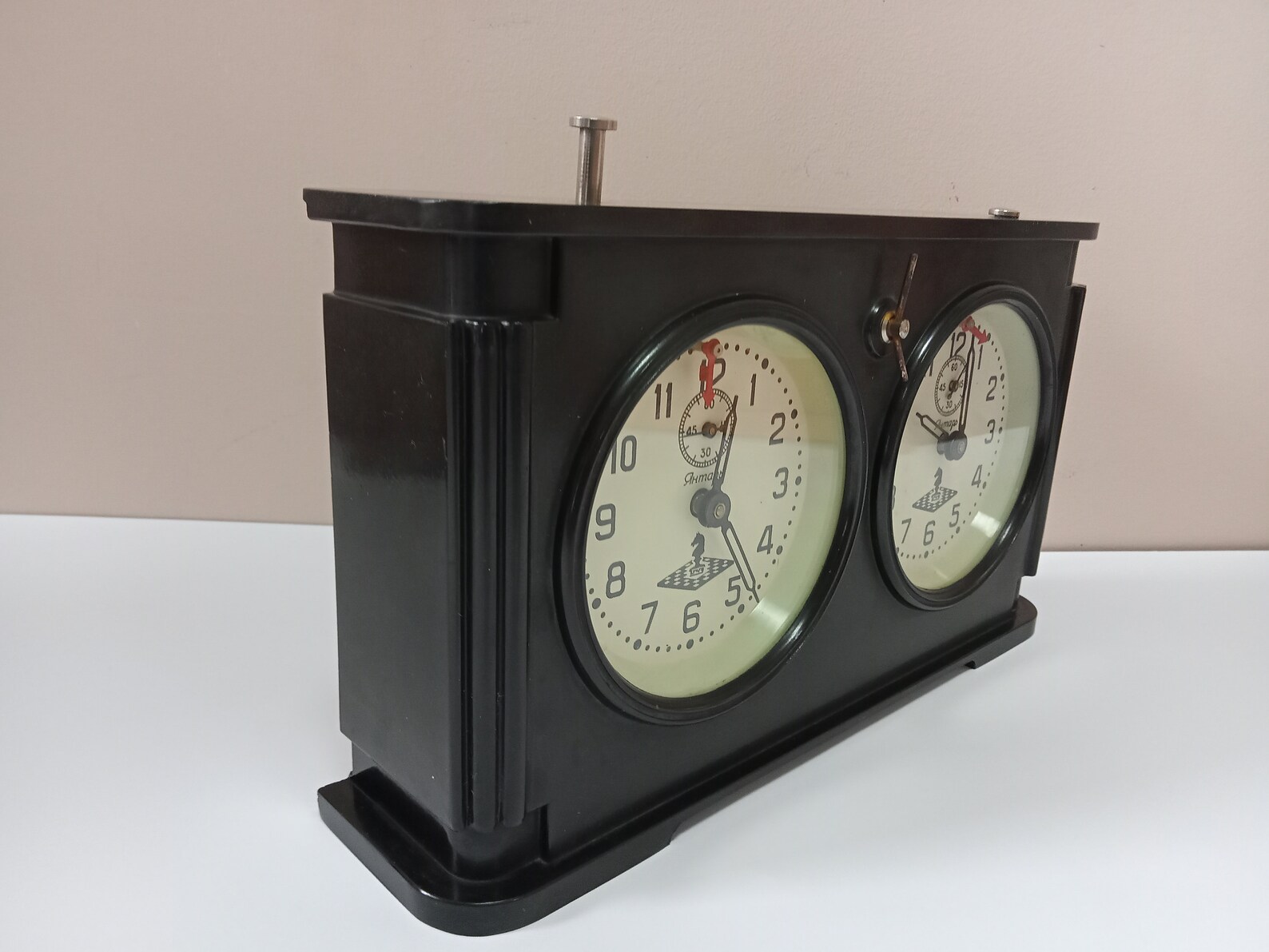 Soviet Bakelite Chess Clock USSR Collectible Black Case Etsy