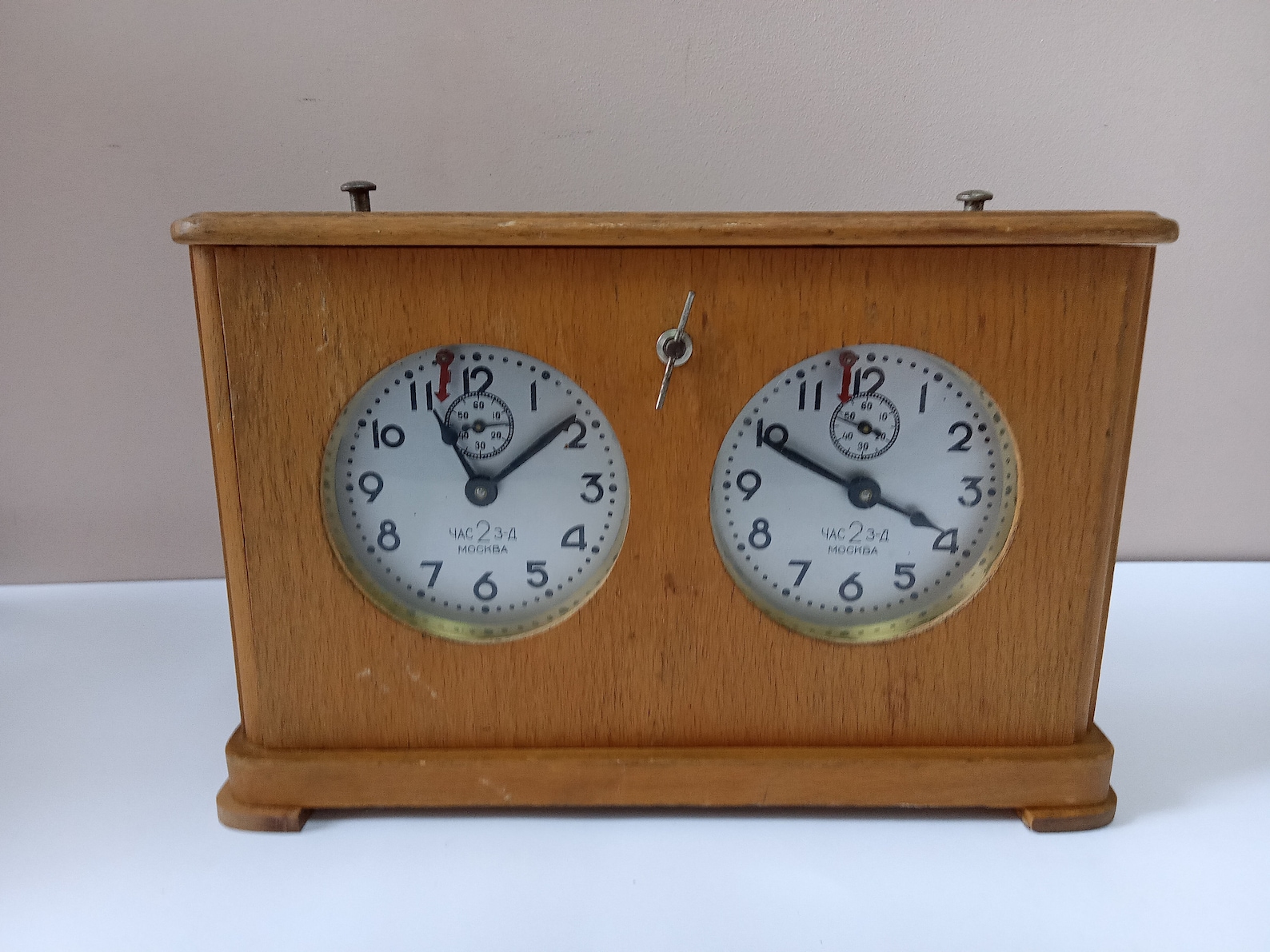 Vintage Soviet Desktop Chess Clock Wooden Case Clock USSR Etsy