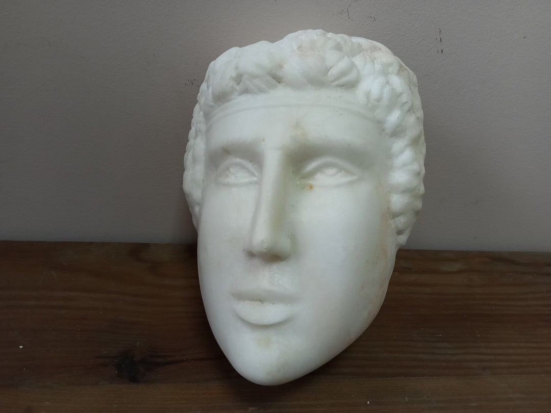 Men's Head Marble Bust White Sculpture Men's Etsy