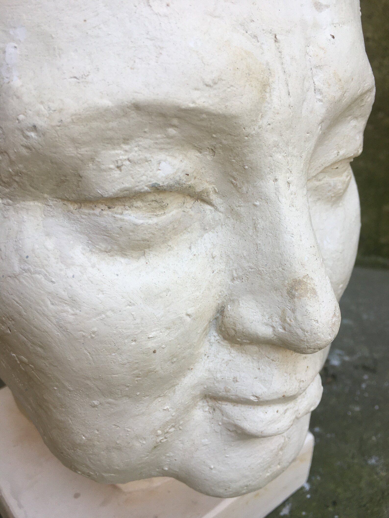 Antique Men's Head Sculpture Gypsum Bust Men's Etsy